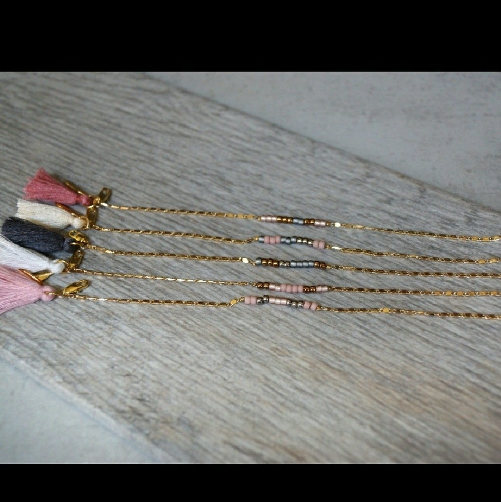 Bead Bracelet with Tassel